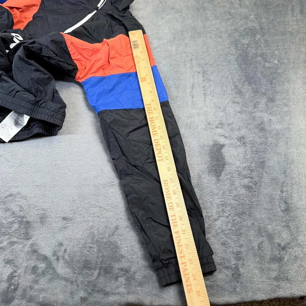 Converse Colorblock Windbreaker Kids Large Black Red Blue Quarter Zip Anorak